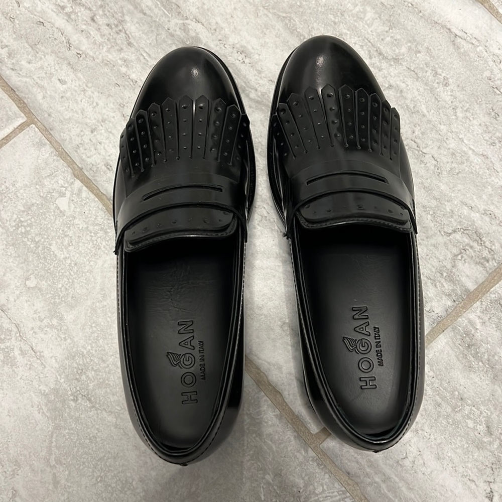 Women’s Hogan platform loafers.